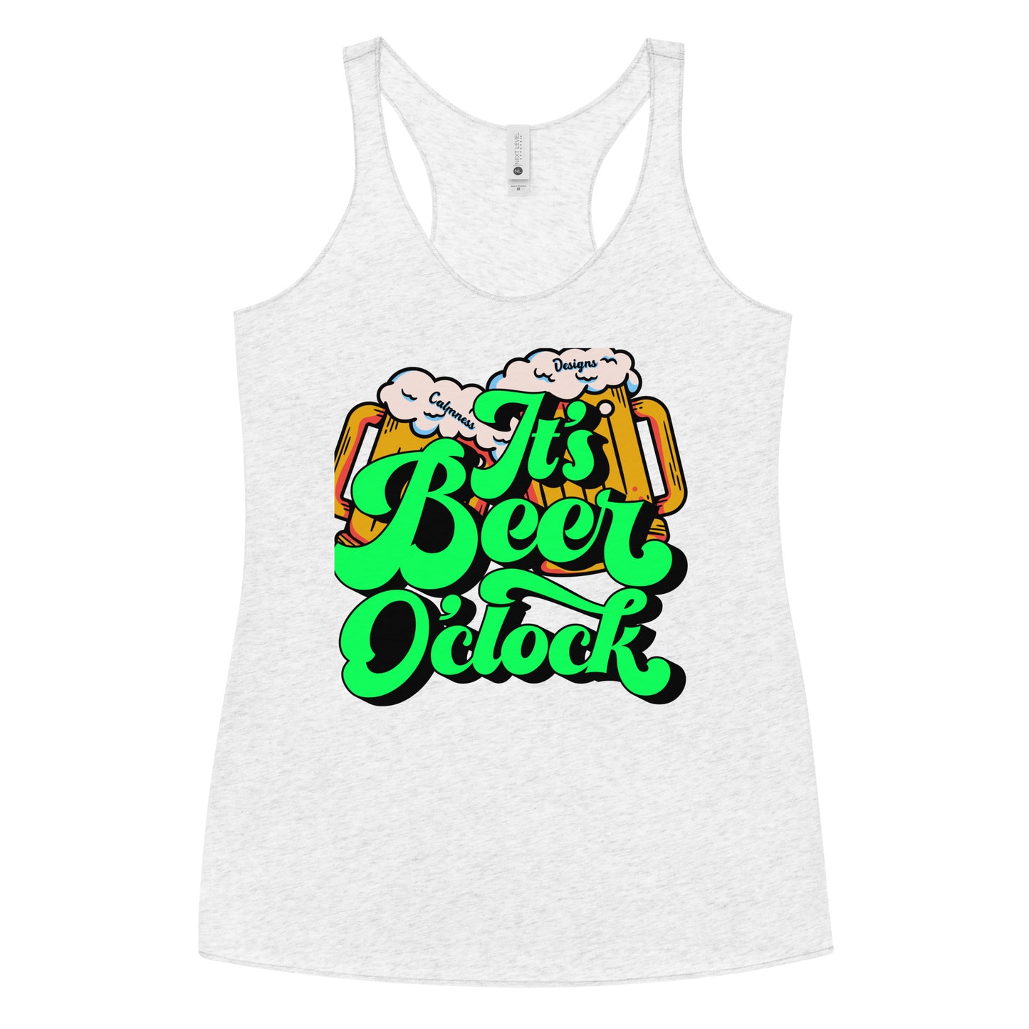 IT's Beer O'clock, CALMNESS DESIGNS, Creative Designer's, Women's Racerback Tank