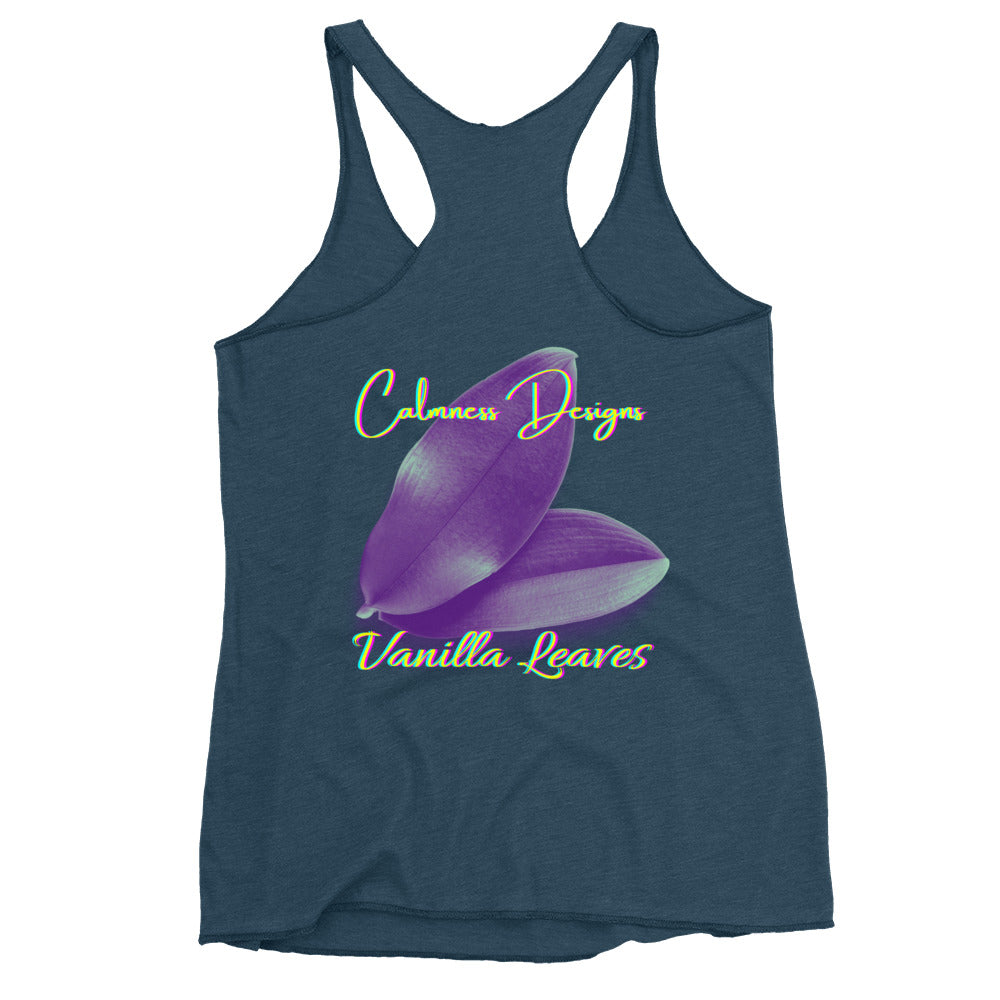 Vanilla Leaves, Calmness Designs, Women's Racerback Tank