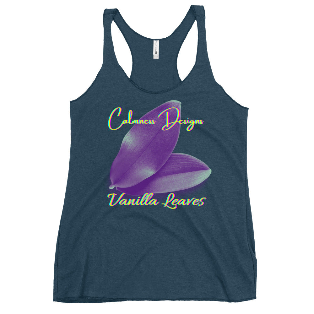 Vanilla Leaves, Calmness Designs, Women's Racerback Tank