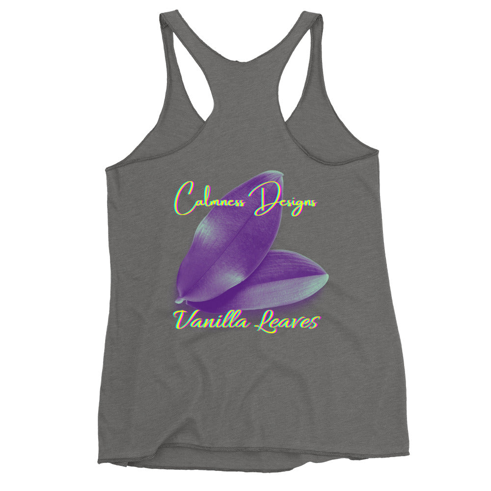 Vanilla Leaves, Calmness Designs, Women's Racerback Tank