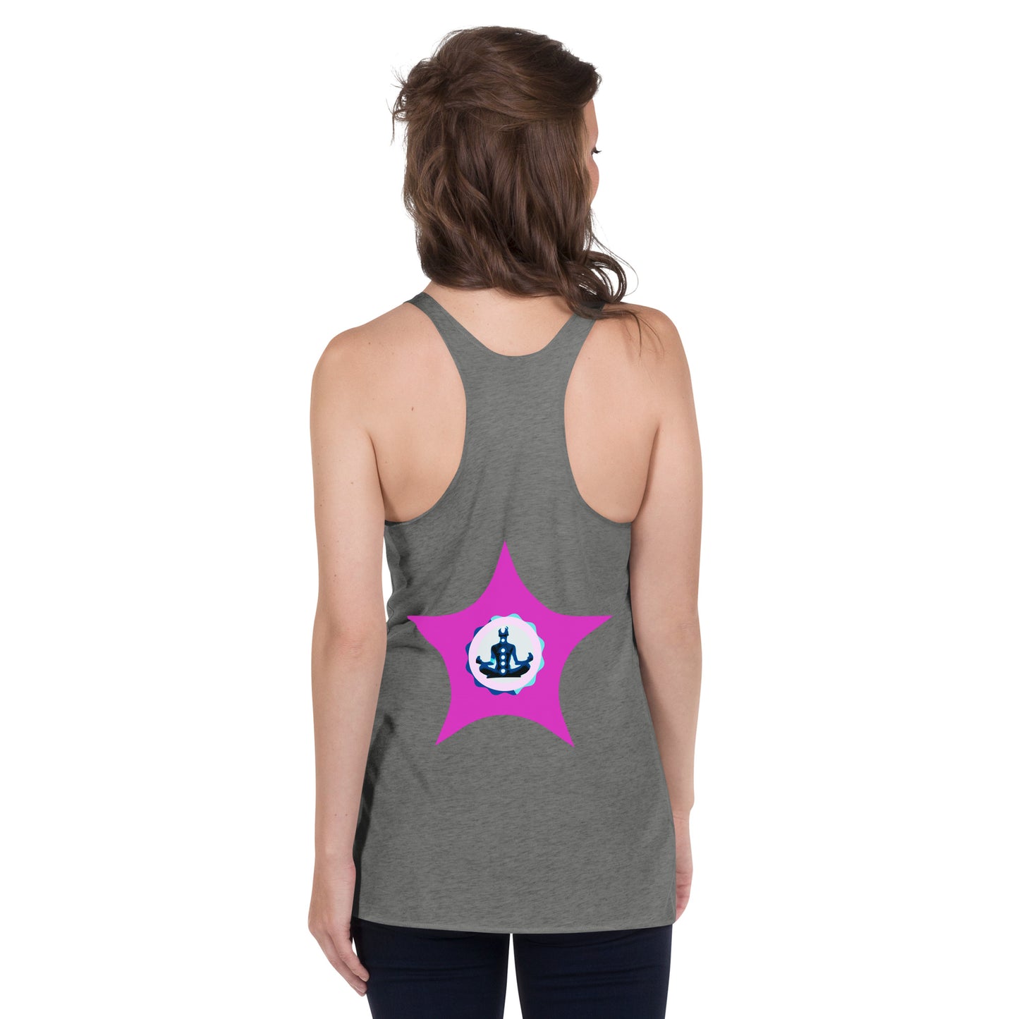 CHEER'S, HAND HOLDING BEER, CALMNESS DESIGNS, Creative Designer's, Women's Racerback Tank