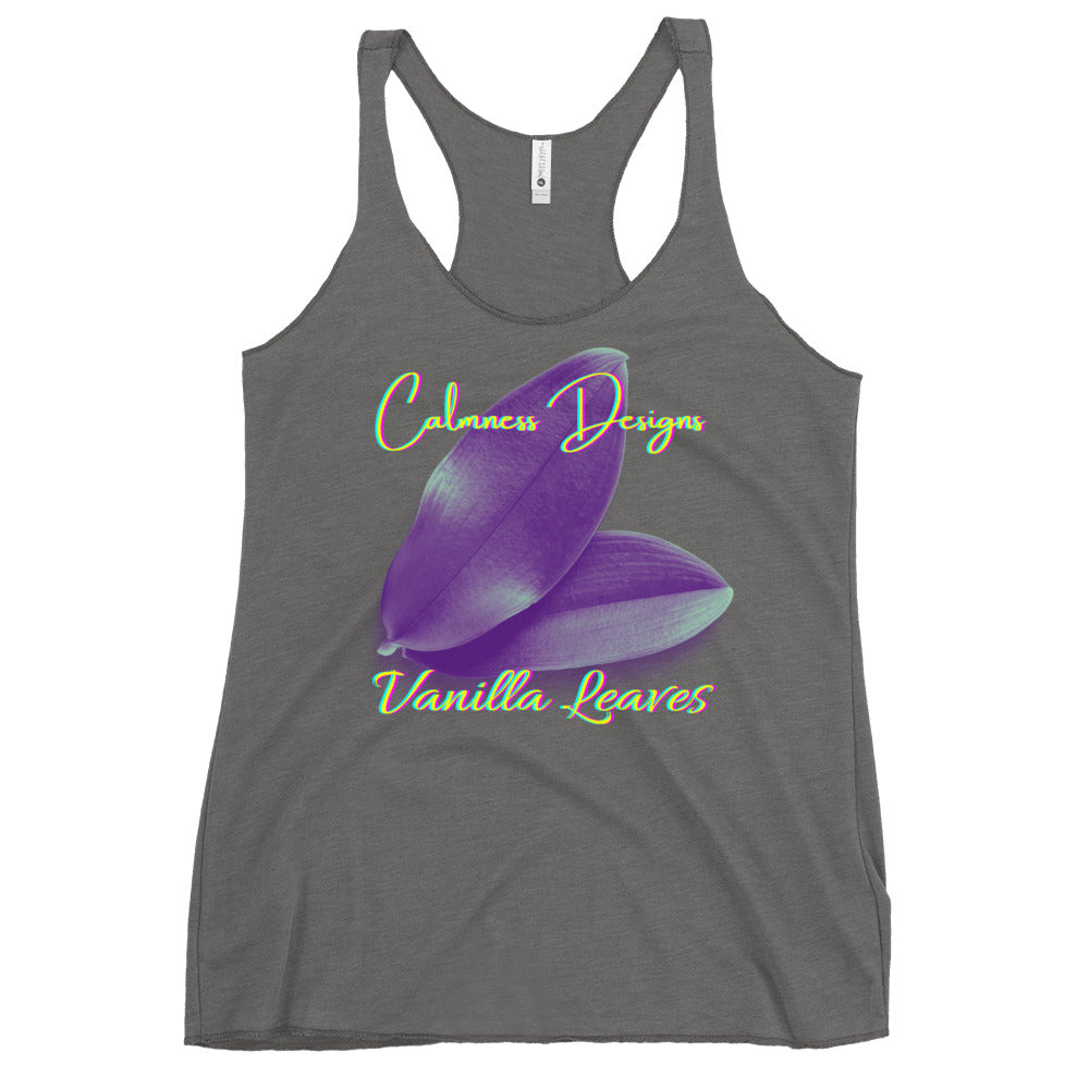 Vanilla Leaves, Calmness Designs, Women's Racerback Tank