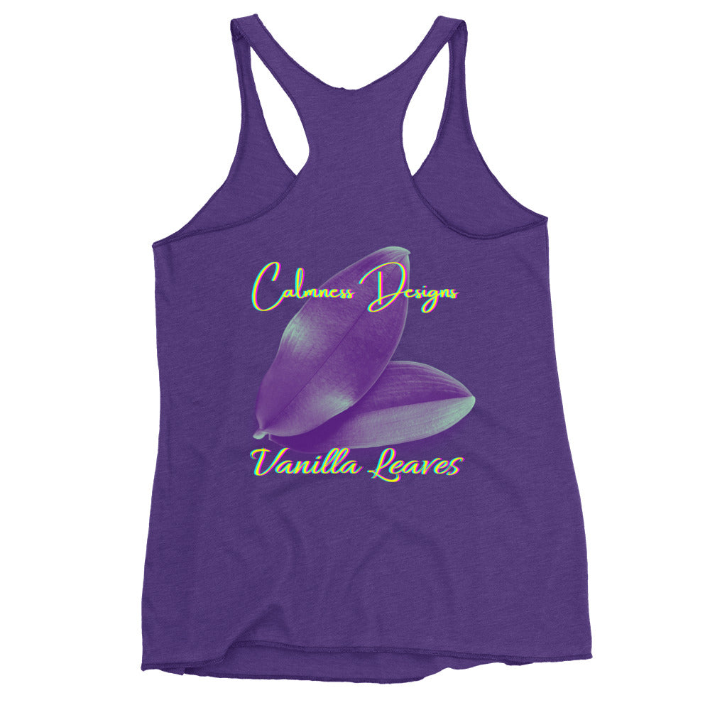 Vanilla Leaves, Calmness Designs, Women's Racerback Tank