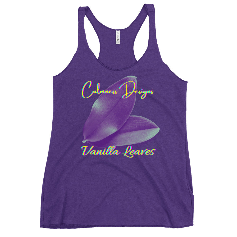 Vanilla Leaves, Calmness Designs, Women's Racerback Tank