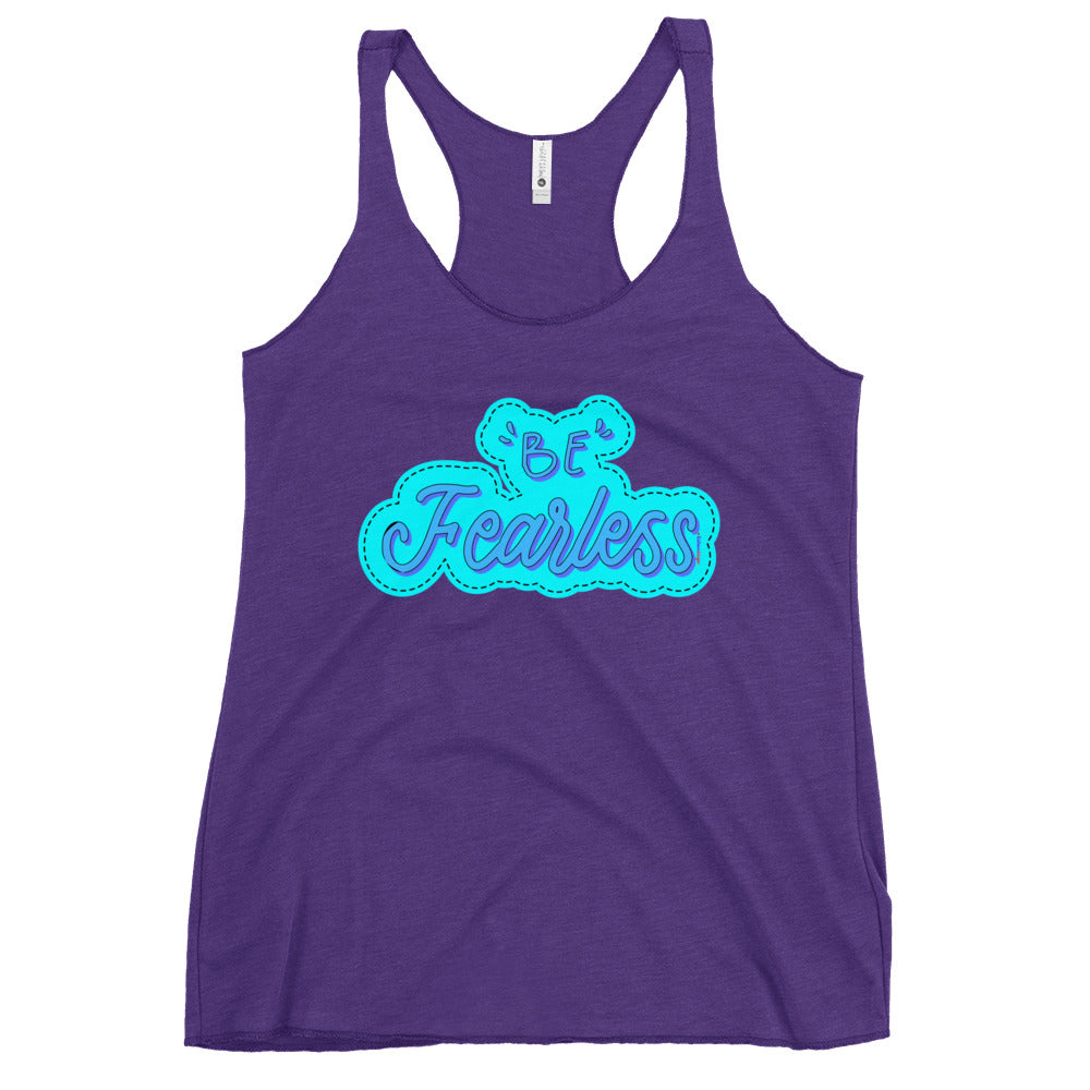 BE FEARLESS, CALMNESS DESIGNS, Creative Designer's, Women's Racerback Tank