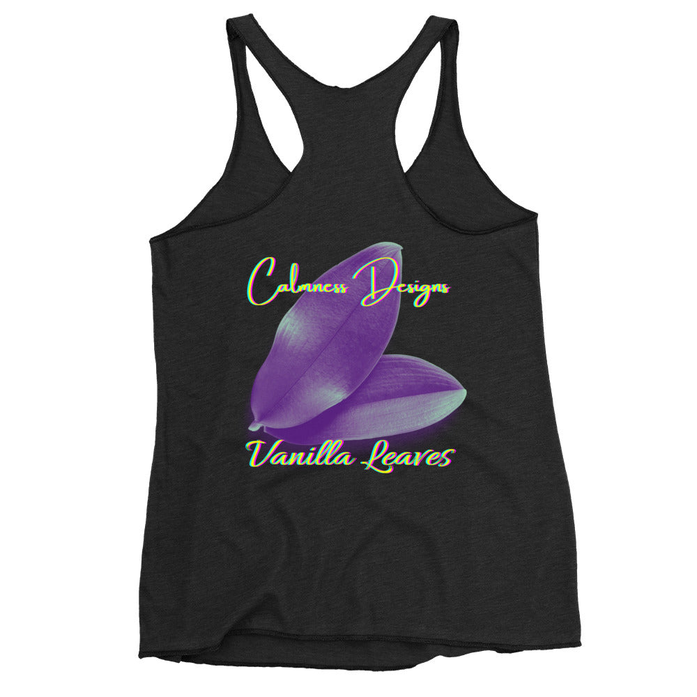 Vanilla Leaves, Calmness Designs, Women's Racerback Tank