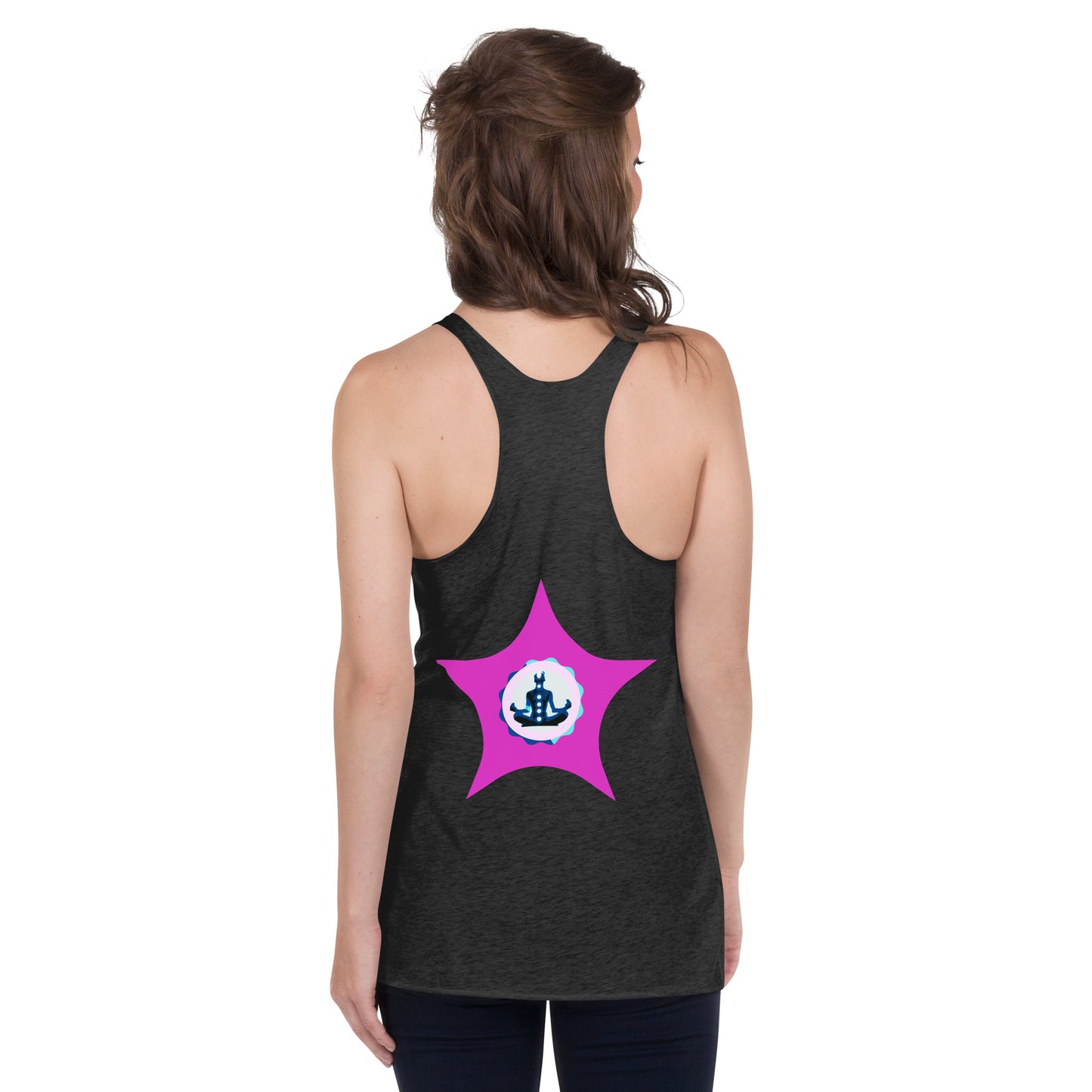 CHEER'S, HAND HOLDING BEER, CALMNESS DESIGNS, Creative Designer's, Women's Racerback Tank