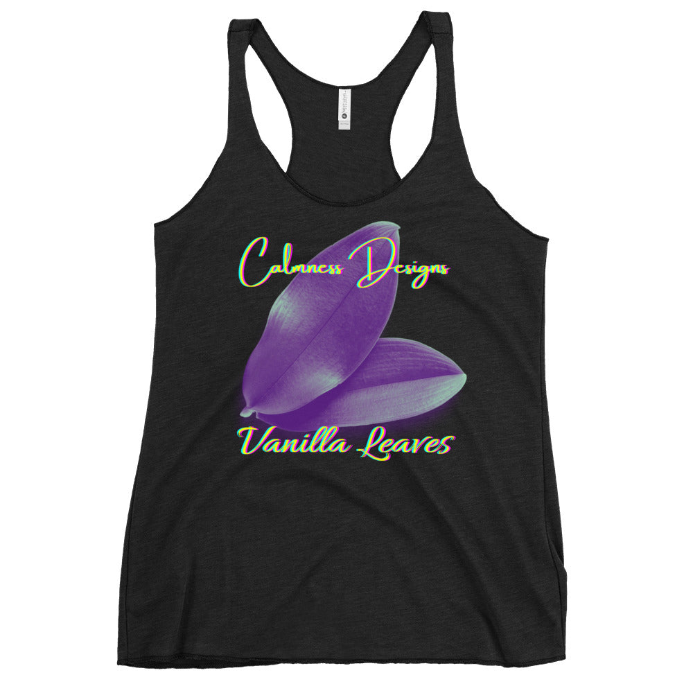 Vanilla Leaves, Calmness Designs, Women's Racerback Tank