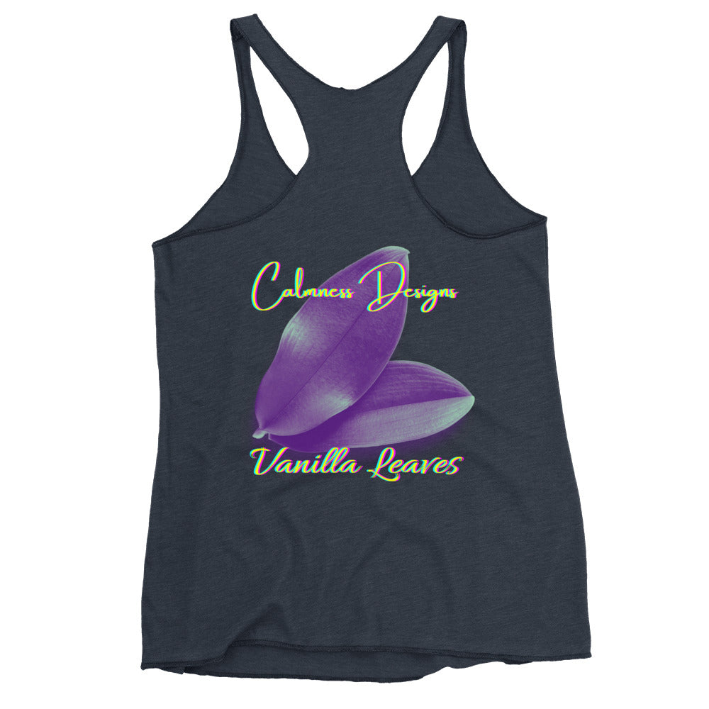 Vanilla Leaves, Calmness Designs, Women's Racerback Tank