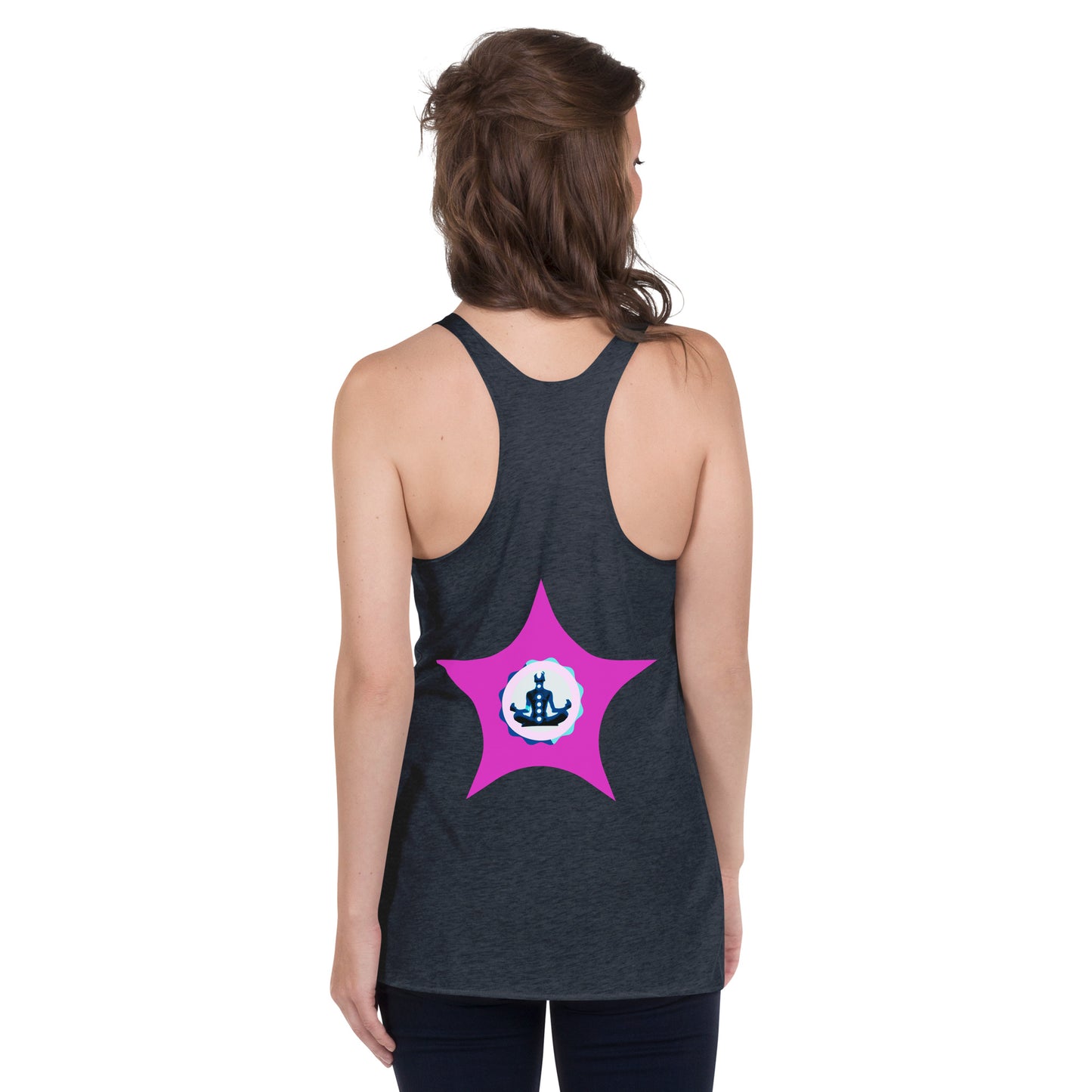CHEER'S, HAND HOLDING BEER, CALMNESS DESIGNS, Creative Designer's, Women's Racerback Tank