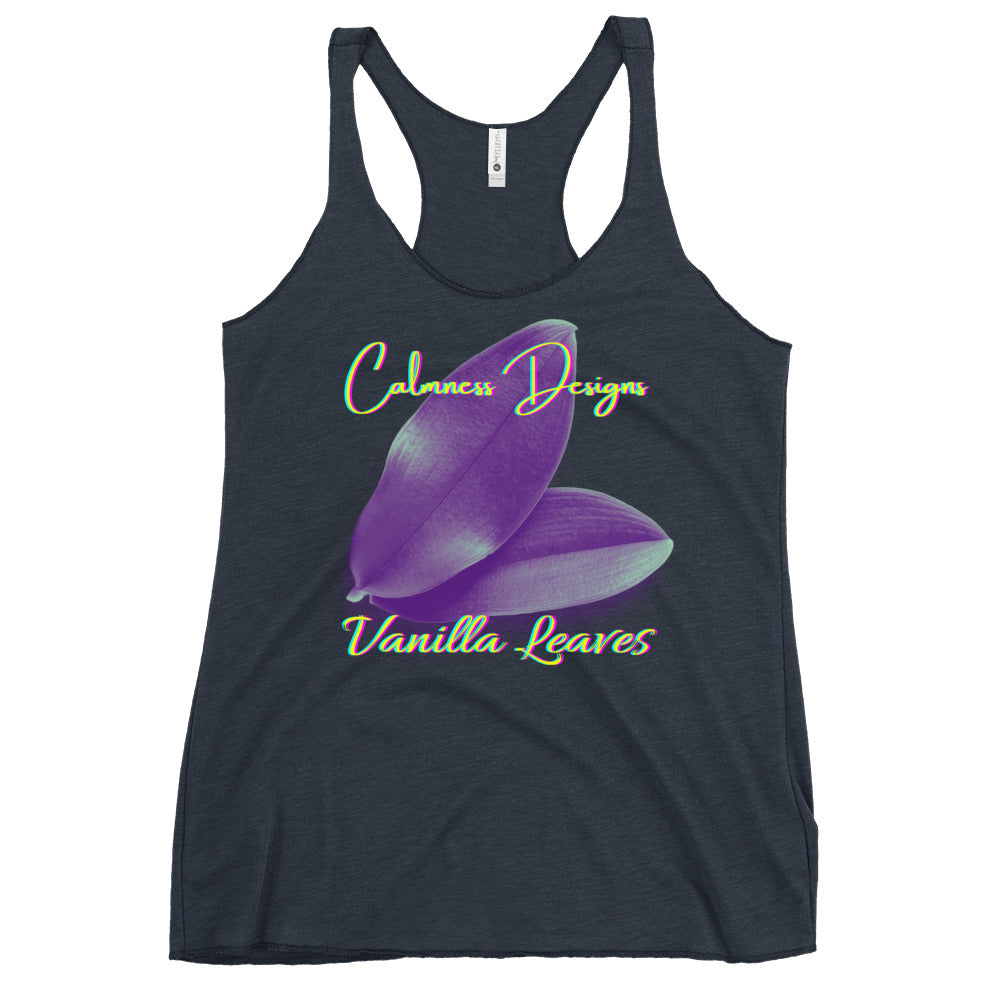 Vanilla Leaves, Calmness Designs, Women's Racerback Tank