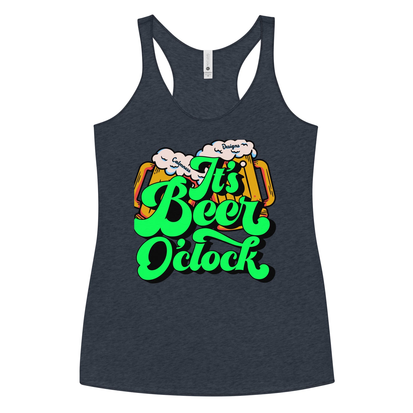 IT's Beer O'clock, CALMNESS DESIGNS, Creative Designer's, Women's Racerback Tank