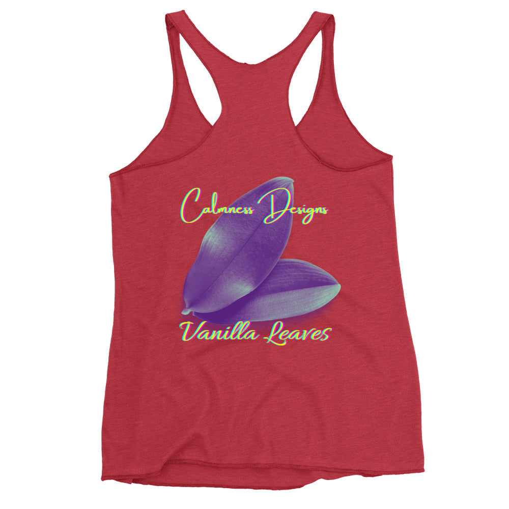 Vanilla Leaves, Calmness Designs, Women's Racerback Tank
