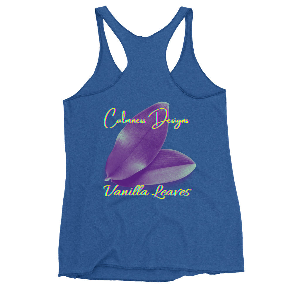 Vanilla Leaves, Calmness Designs, Women's Racerback Tank
