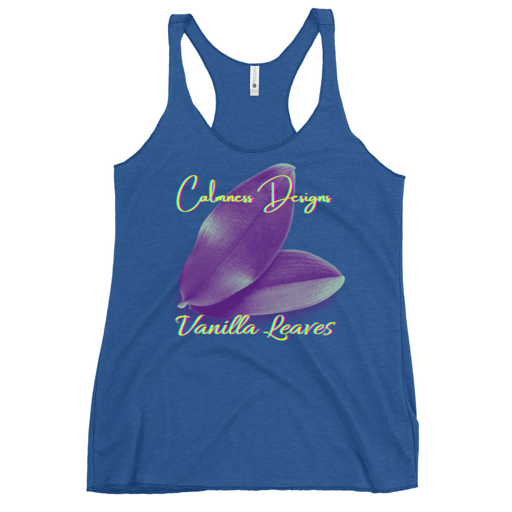 Vanilla Leaves, Calmness Designs, Women's Racerback Tank