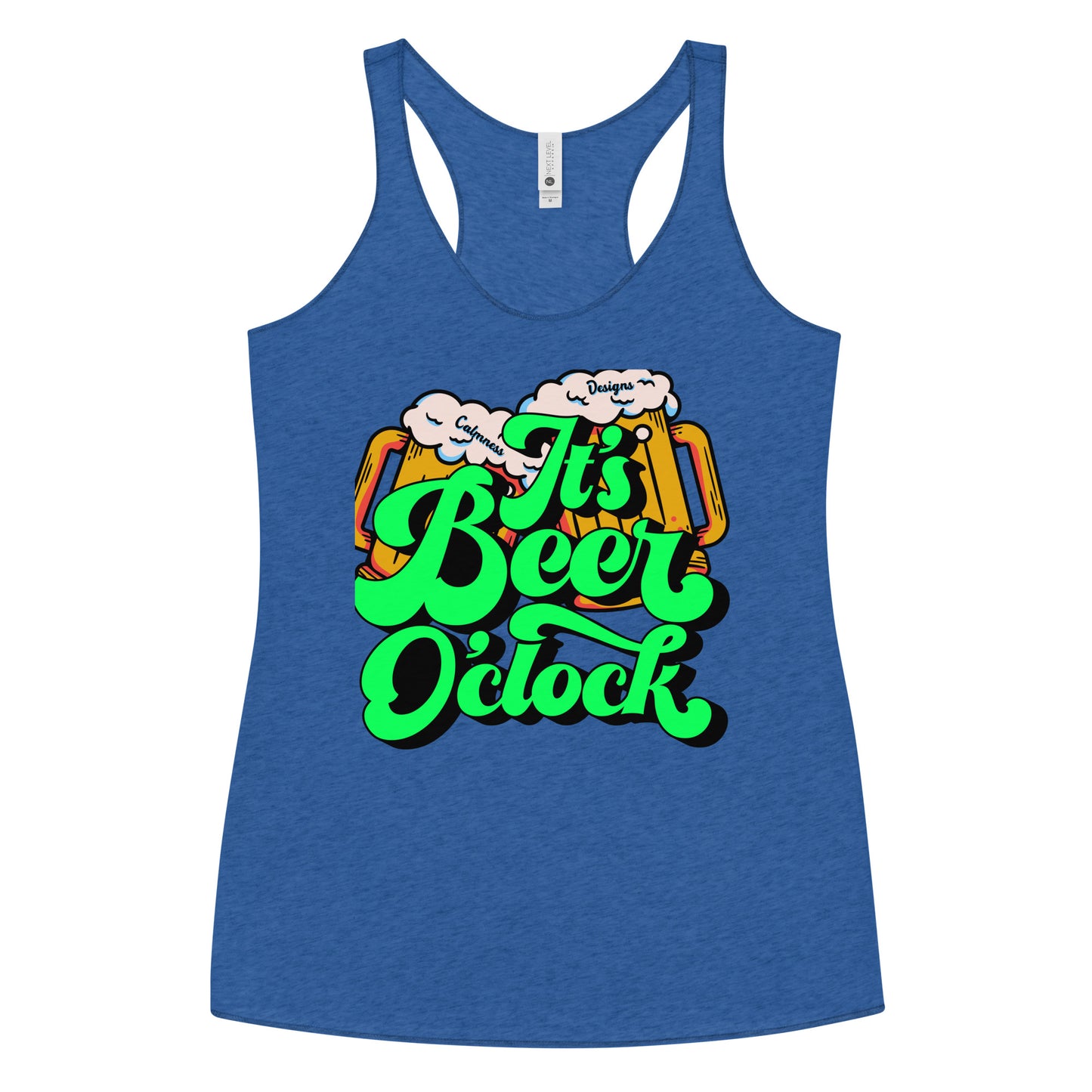 IT's Beer O'clock, CALMNESS DESIGNS, Creative Designer's, Women's Racerback Tank