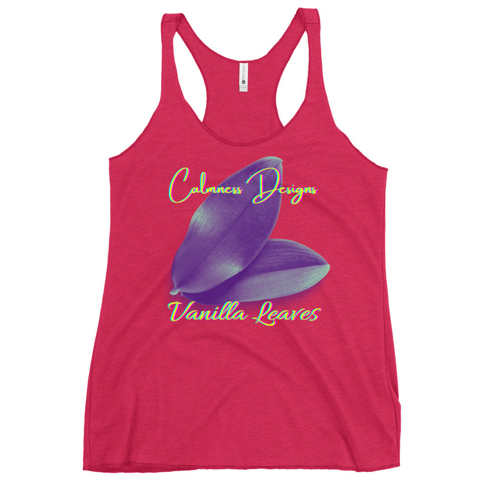 Vanilla Leaves, Calmness Designs, Women's Racerback Tank