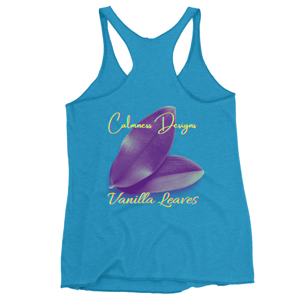 Vanilla Leaves, Calmness Designs, Women's Racerback Tank
