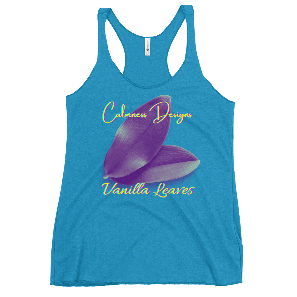 Vanilla Leaves, Calmness Designs, Women's Racerback Tank