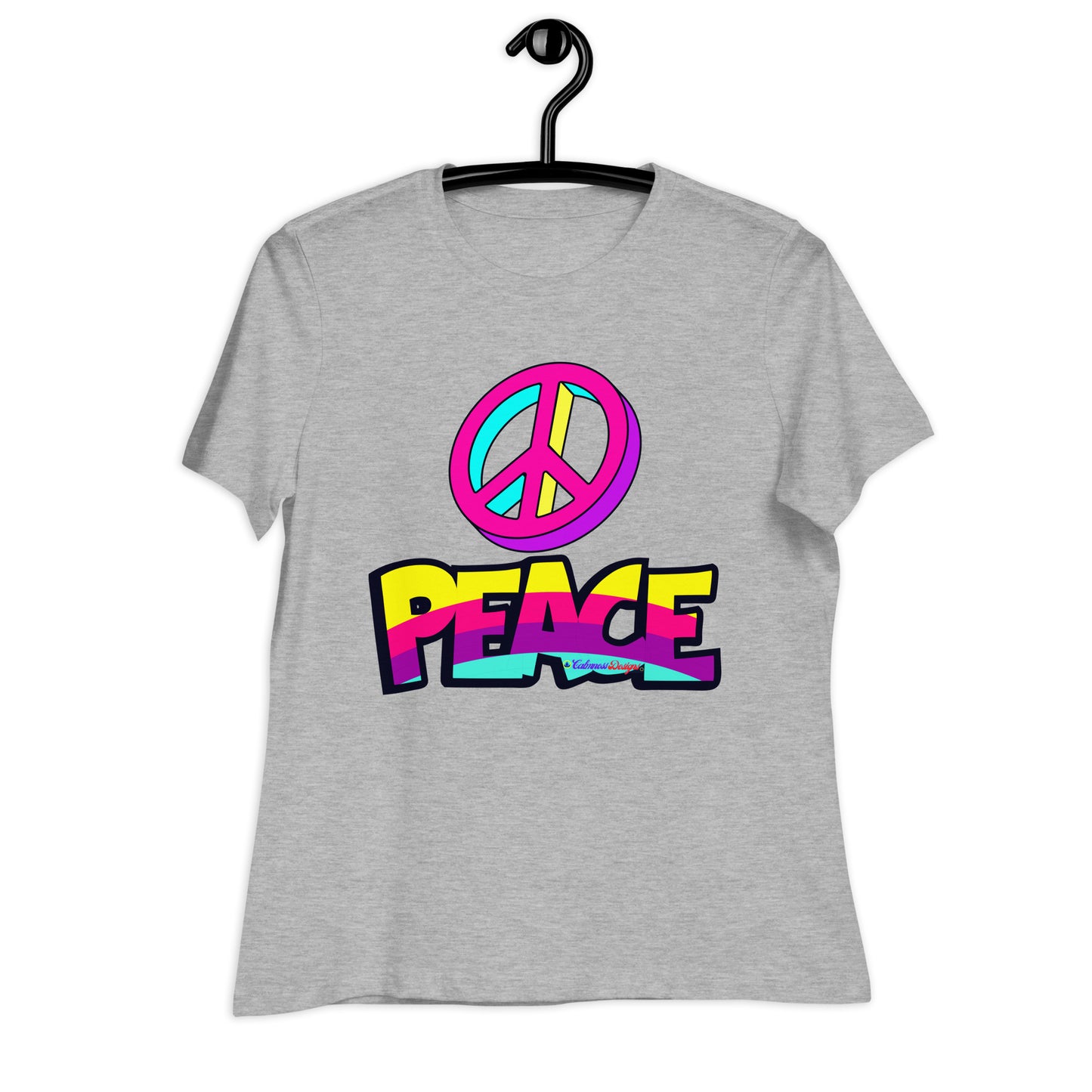 PEACE, PEACE-SIGN, Calmness Designs, Women's Relaxed T-Shirt