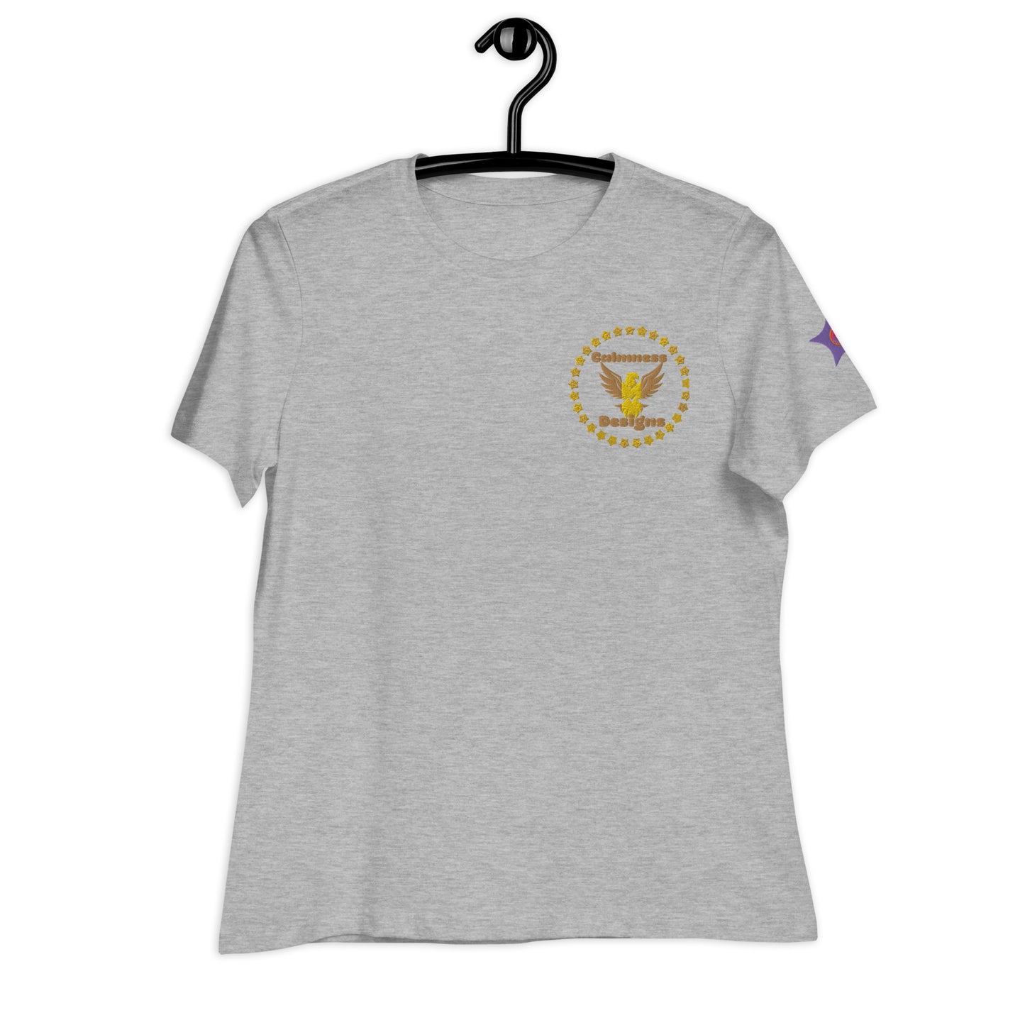 GOLDEN EAGLE, GOLDEN STAR BORDER, CALMNESS DESIGNS, Creative Designer's, Women's Relaxed T-Shirt
