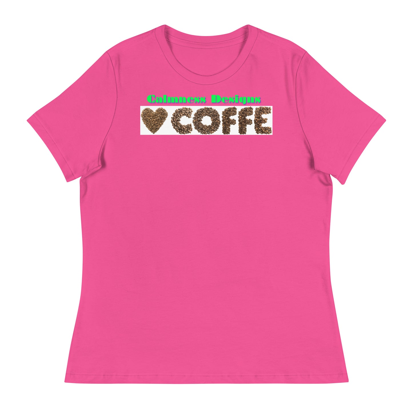 Heart of COFFEE Beans are Spinning on the Table, Designer's Styles, Creative Designs Creative, Genuine, Authentic, Calmness Designs, Great For Gifts, Design printed on all Apparels, Accessories, Homeware's. Women's Relaxed T-Shirt