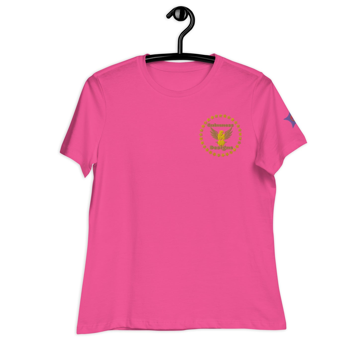 GOLDEN EAGLE, GOLDEN STAR BORDER, CALMNESS DESIGNS, Creative Designer's, Women's Relaxed T-Shirt
