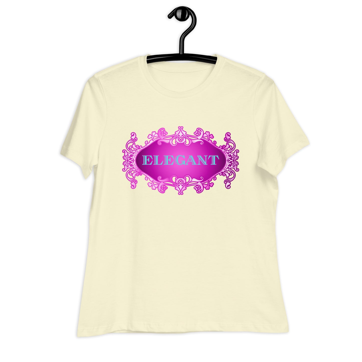 Elegant GOLDEN FRAME, CALMNESS DESIGNS, Creative Designer's, Women's Relaxed T-Shirt