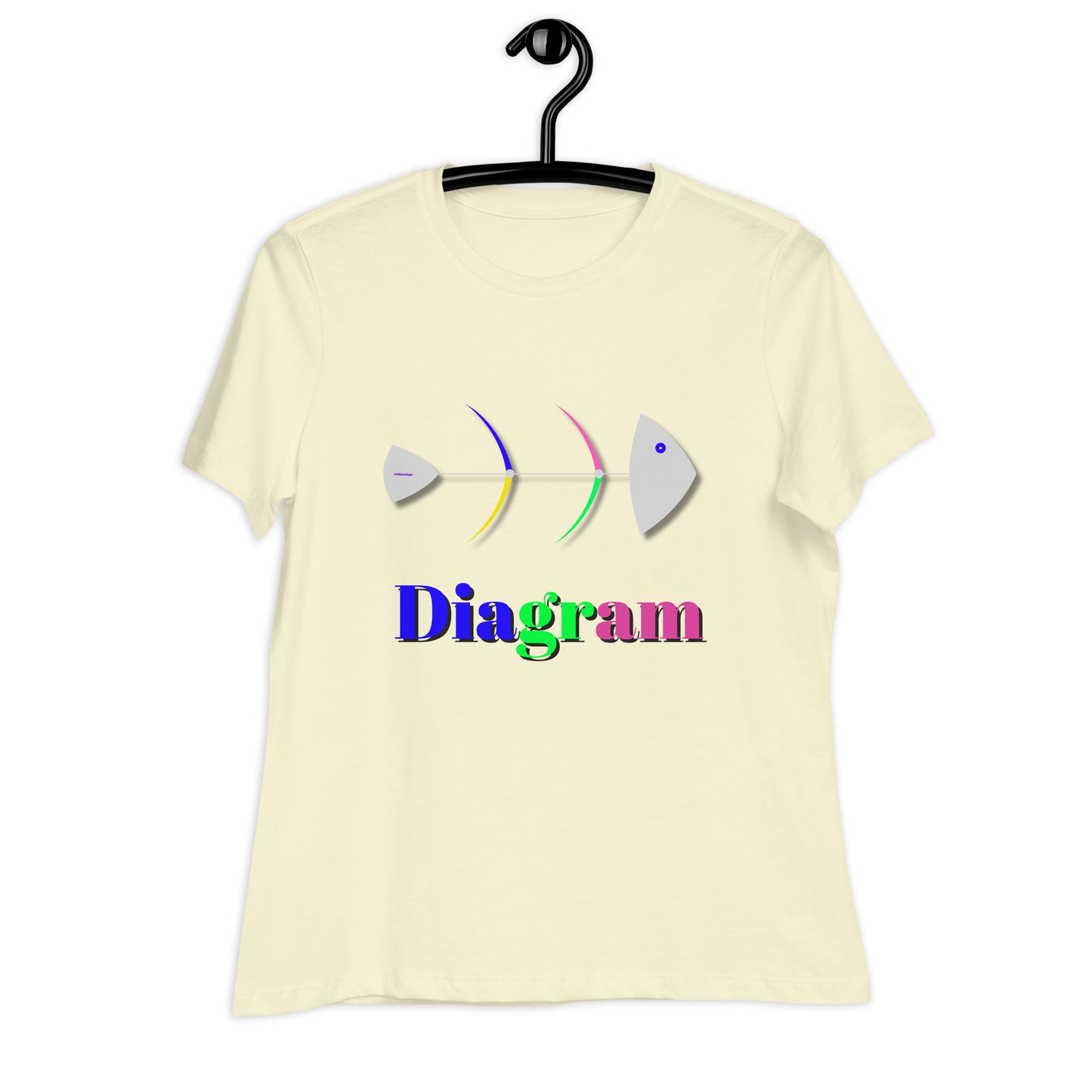 Fish Bone Diagram, CALMNESS DESIGNS, Creative Designer's, Women's Relaxed T-Shirt
