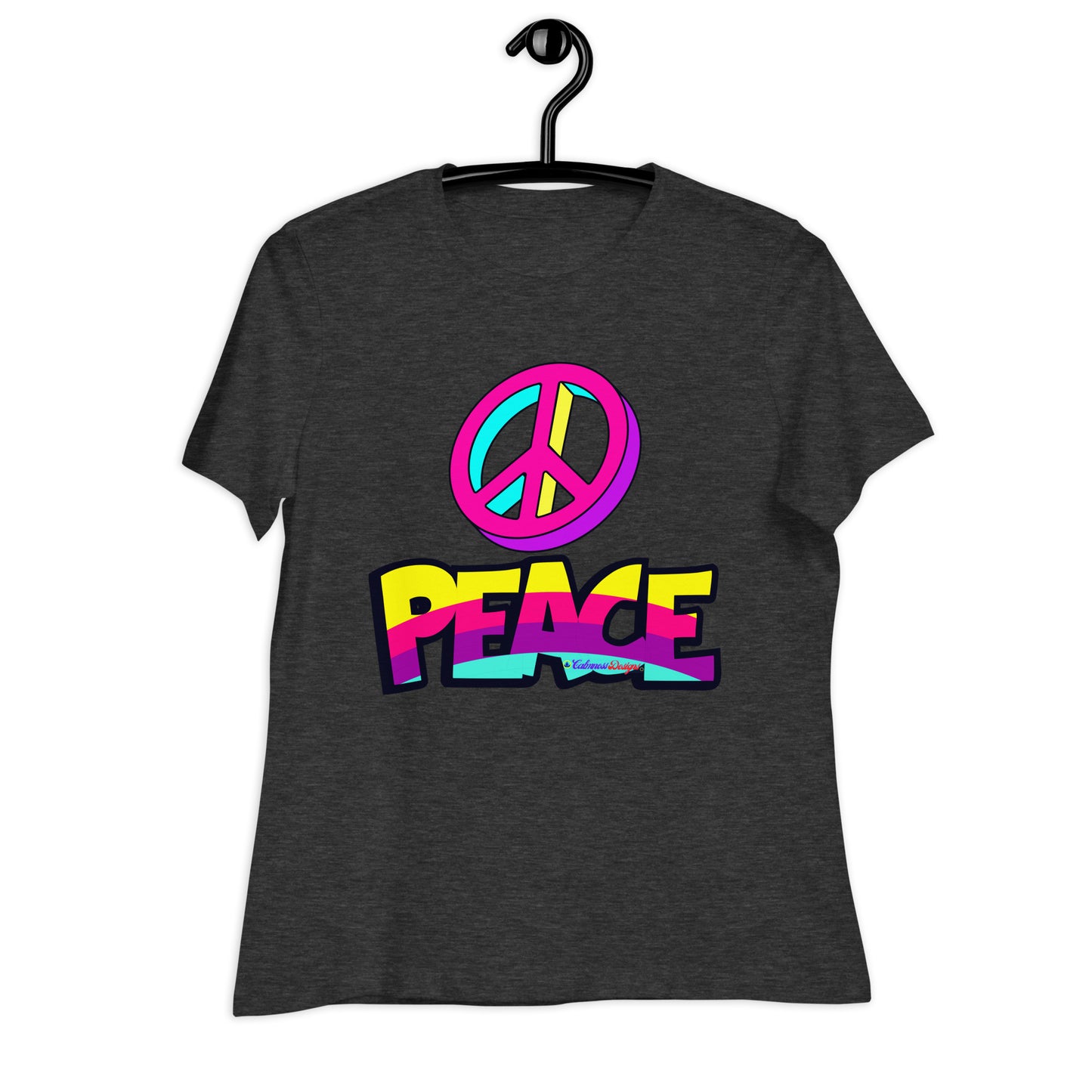 PEACE, PEACE-SIGN, Calmness Designs, Women's Relaxed T-Shirt