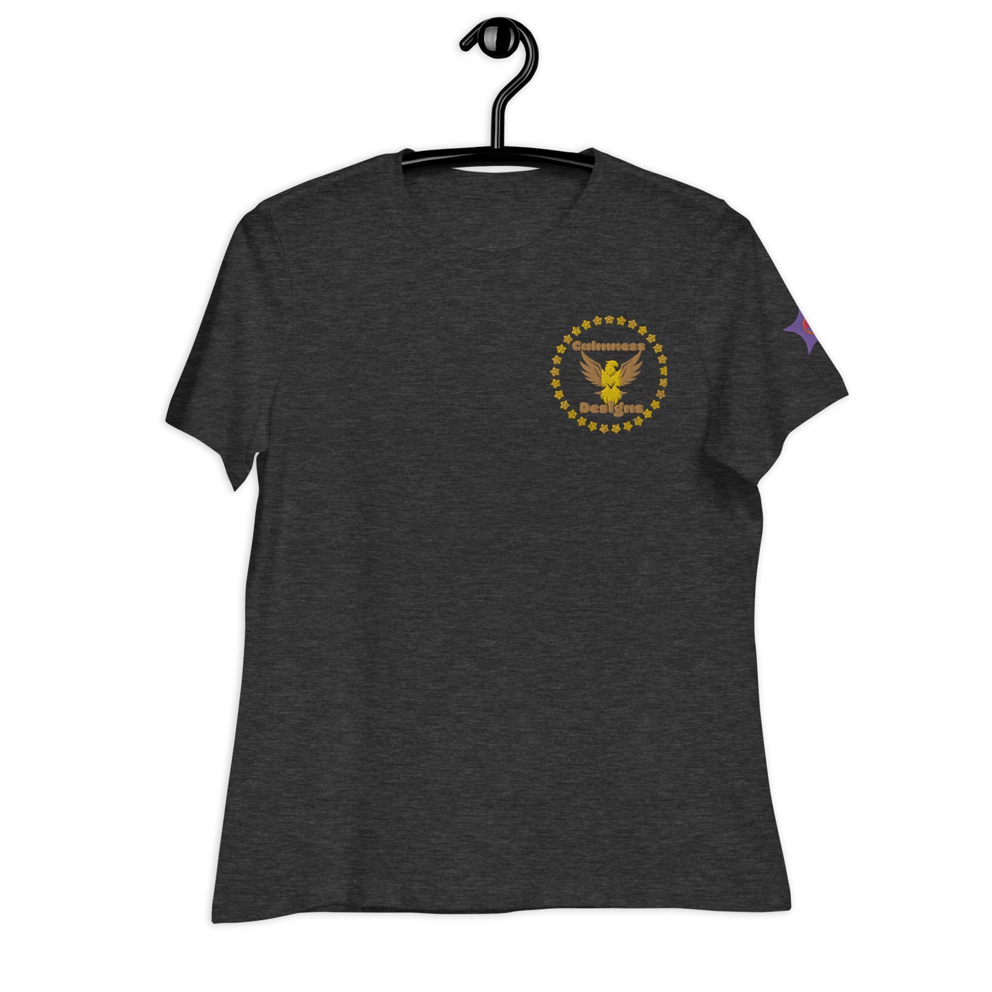 GOLDEN EAGLE, GOLDEN STAR BORDER, CALMNESS DESIGNS, Creative Designer's, Women's Relaxed T-Shirt