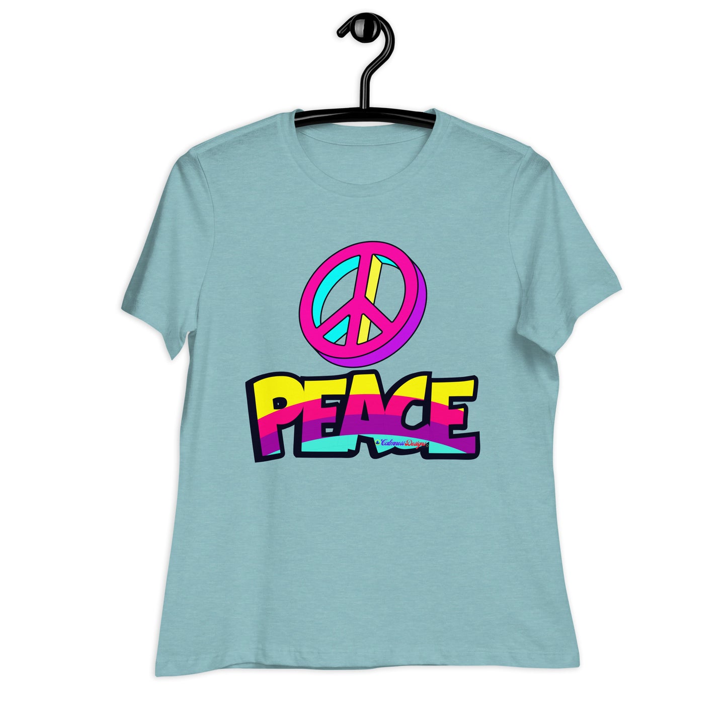 PEACE, PEACE-SIGN, Calmness Designs, Women's Relaxed T-Shirt