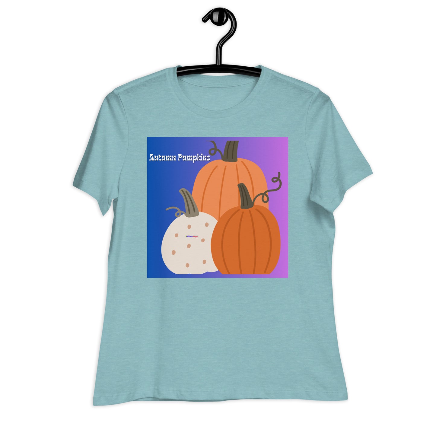 Cute Autumn Pumpkins, Three Pumpkins, CALMNESS DESIGNS, Creative Designer's,Women's Relaxed T-Shirt