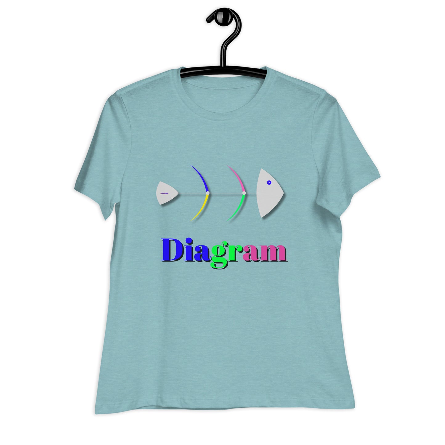Fish Bone Diagram, CALMNESS DESIGNS, Creative Designer's, Women's Relaxed T-Shirt