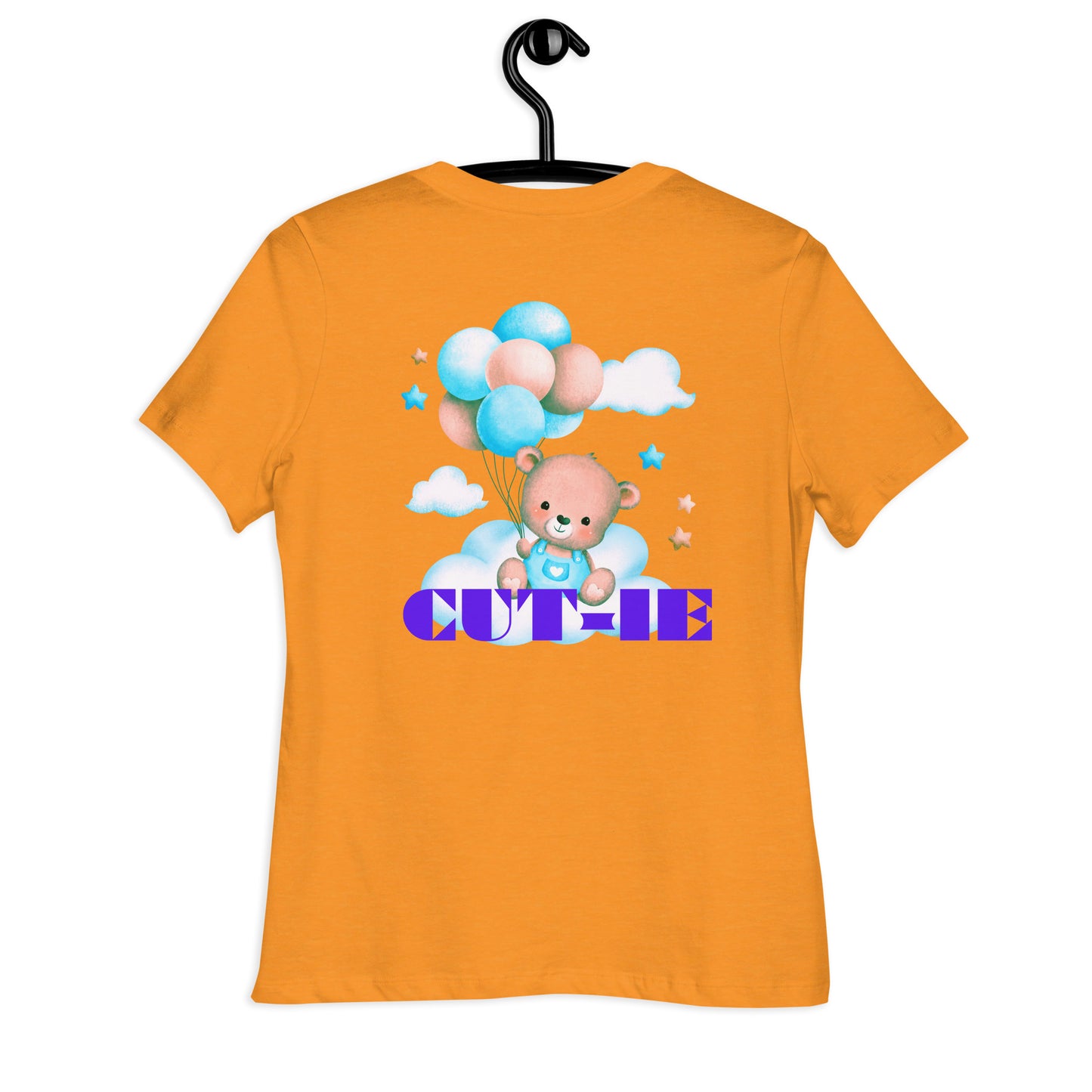 Cute Teddy Bear and Balloon, Calmness Designs, Creative Designs, Women's Relaxed T-Shirt
