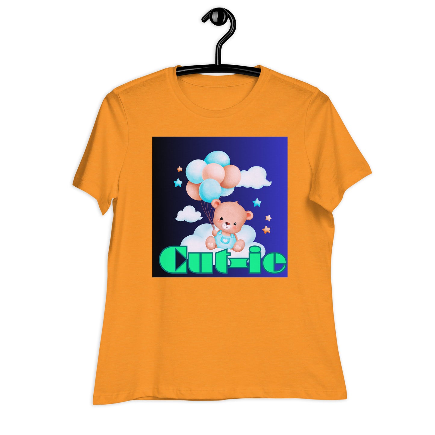 Cute Teddy Bear and Balloon, Calmness Designs, Creative Designs, Women's Relaxed T-Shirt