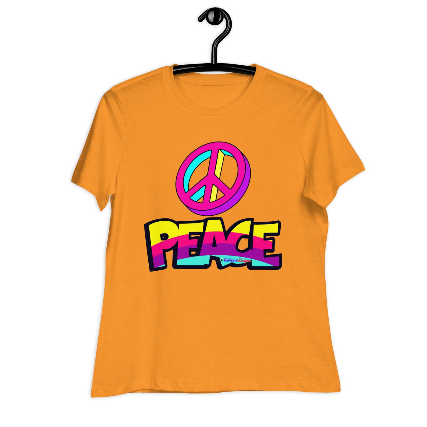 PEACE, PEACE-SIGN, Calmness Designs, Women's Relaxed T-Shirt