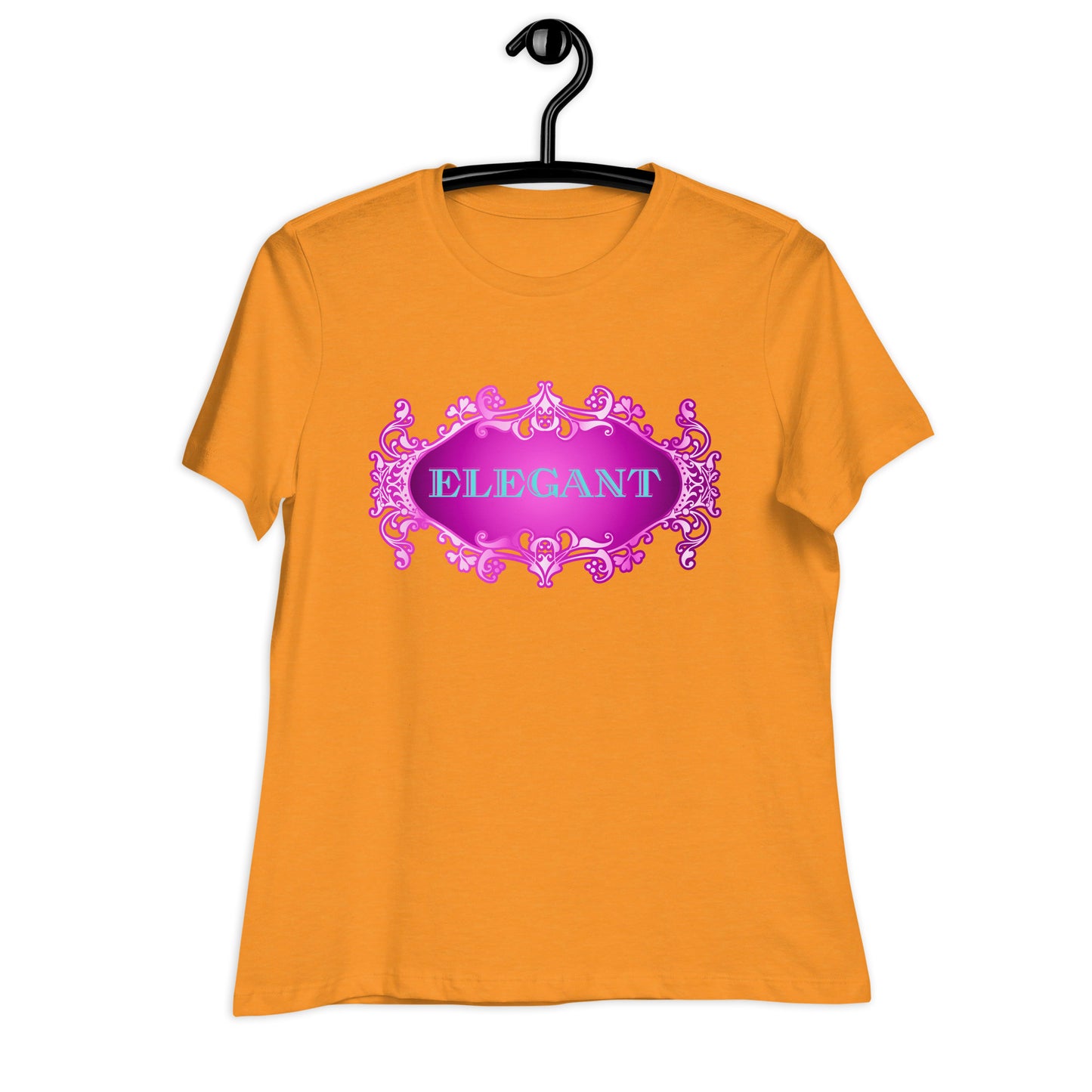 Elegant GOLDEN FRAME, CALMNESS DESIGNS, Creative Designer's, Women's Relaxed T-Shirt