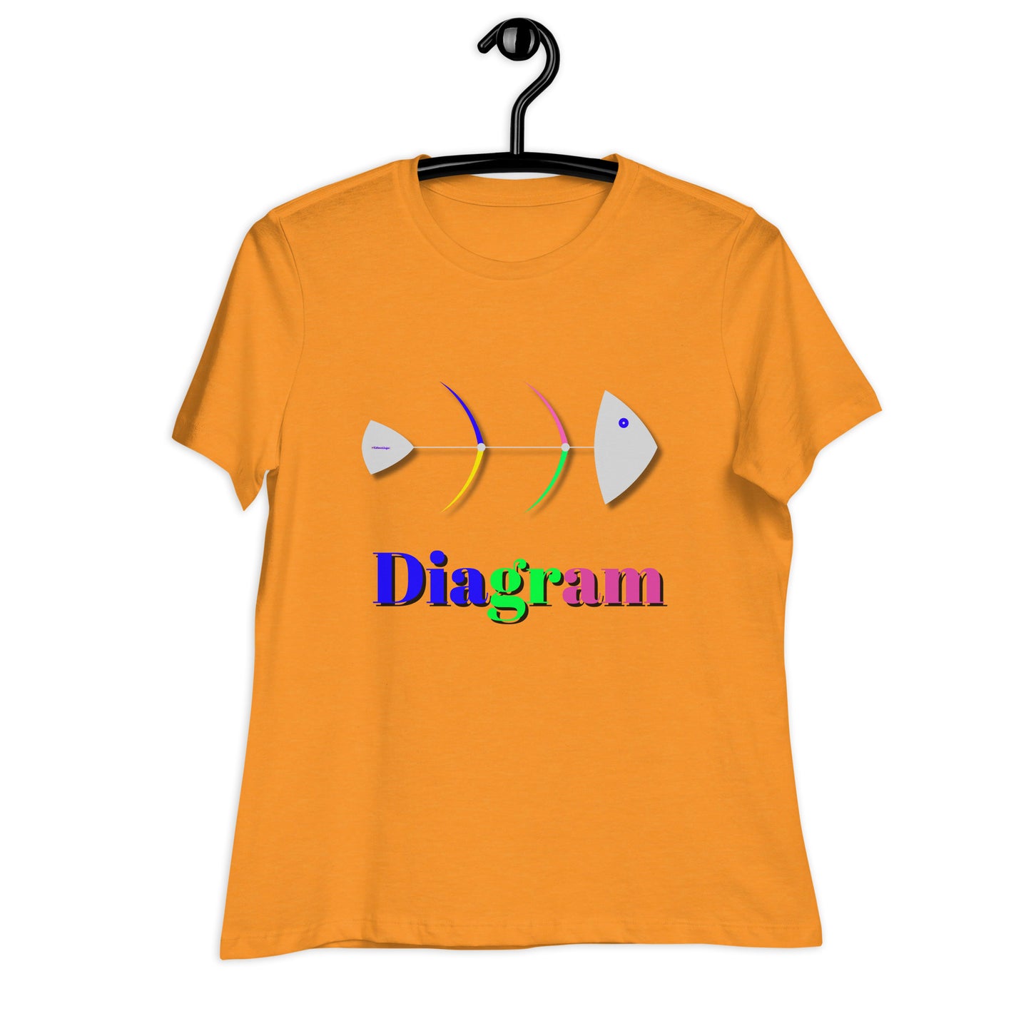 Fish Bone Diagram, CALMNESS DESIGNS, Creative Designer's, Women's Relaxed T-Shirt