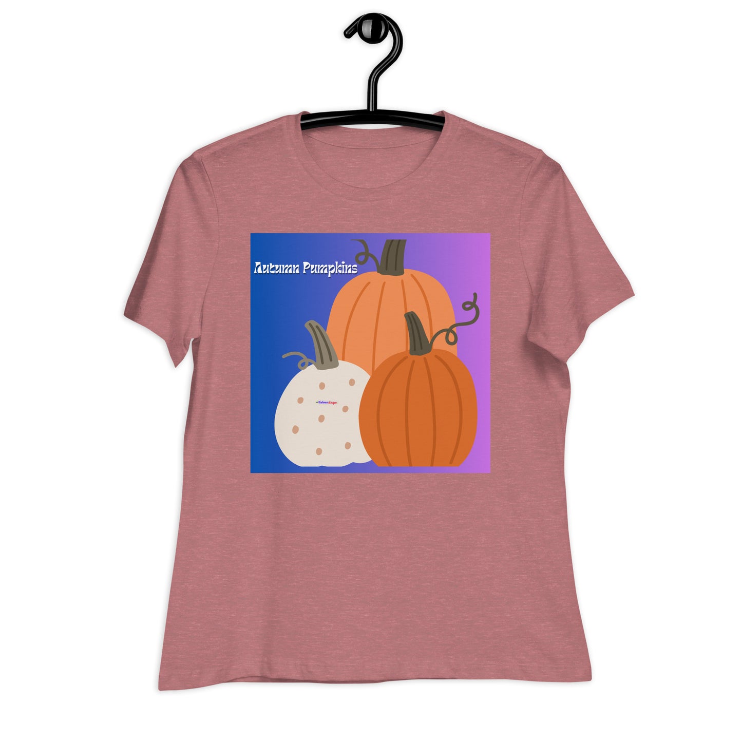 Cute Autumn Pumpkins, Three Pumpkins, CALMNESS DESIGNS, Creative Designer's,Women's Relaxed T-Shirt