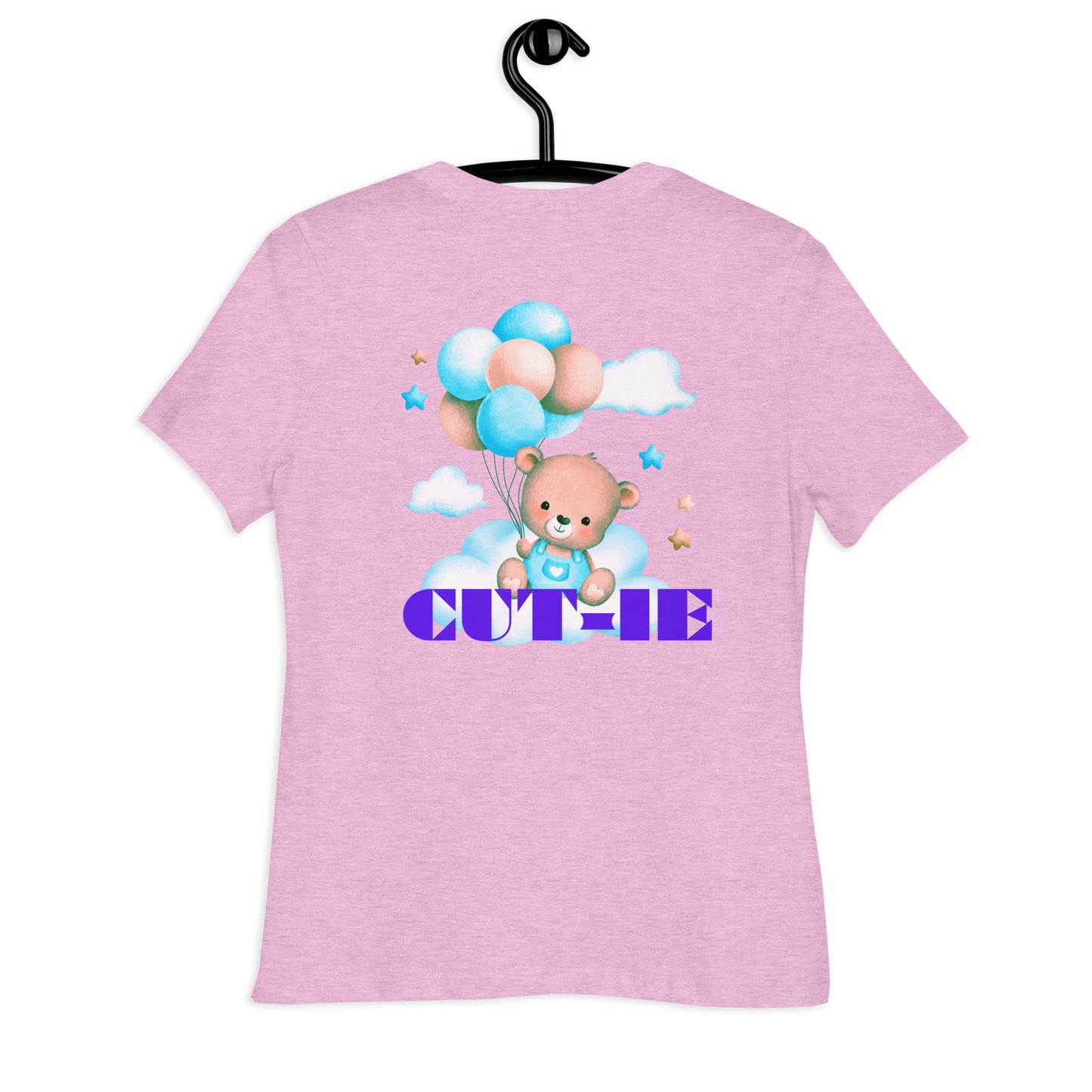 Cute Teddy Bear and Balloon, Calmness Designs, Creative Designs, Women's Relaxed T-Shirt