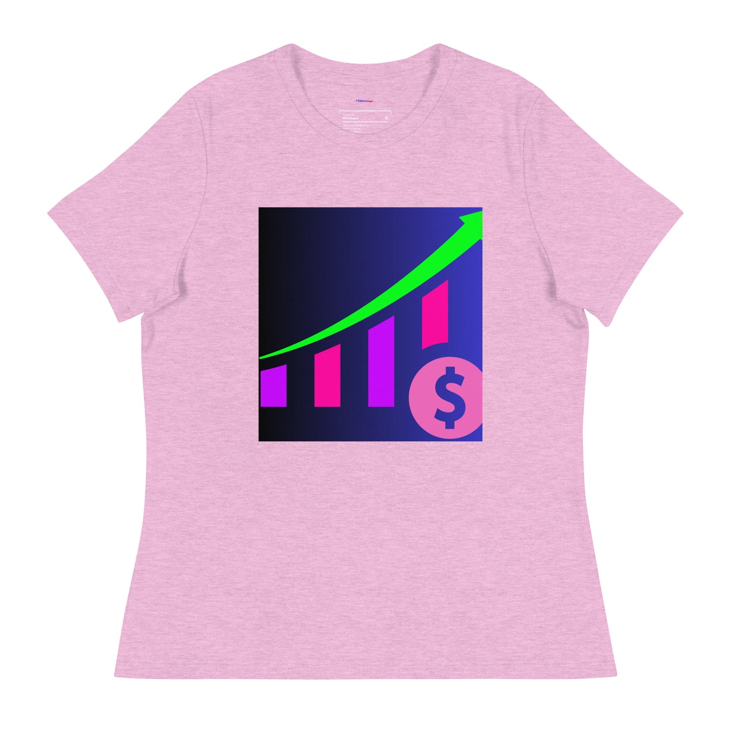Money Growth, Growth Chart, Arrow, Dollar-Sign ,Calmness Designs, Creative Designs, Women's Relaxed T-Shirt