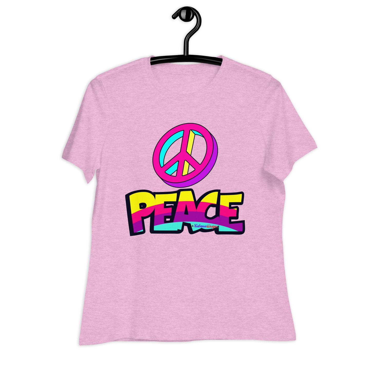 PEACE, PEACE-SIGN, Calmness Designs, Women's Relaxed T-Shirt