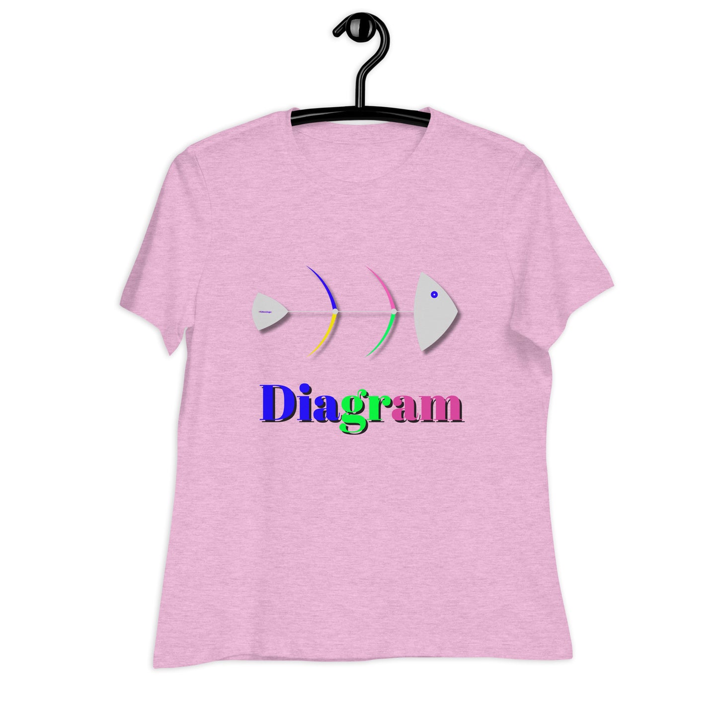 Fish Bone Diagram, CALMNESS DESIGNS, Creative Designer's, Women's Relaxed T-Shirt