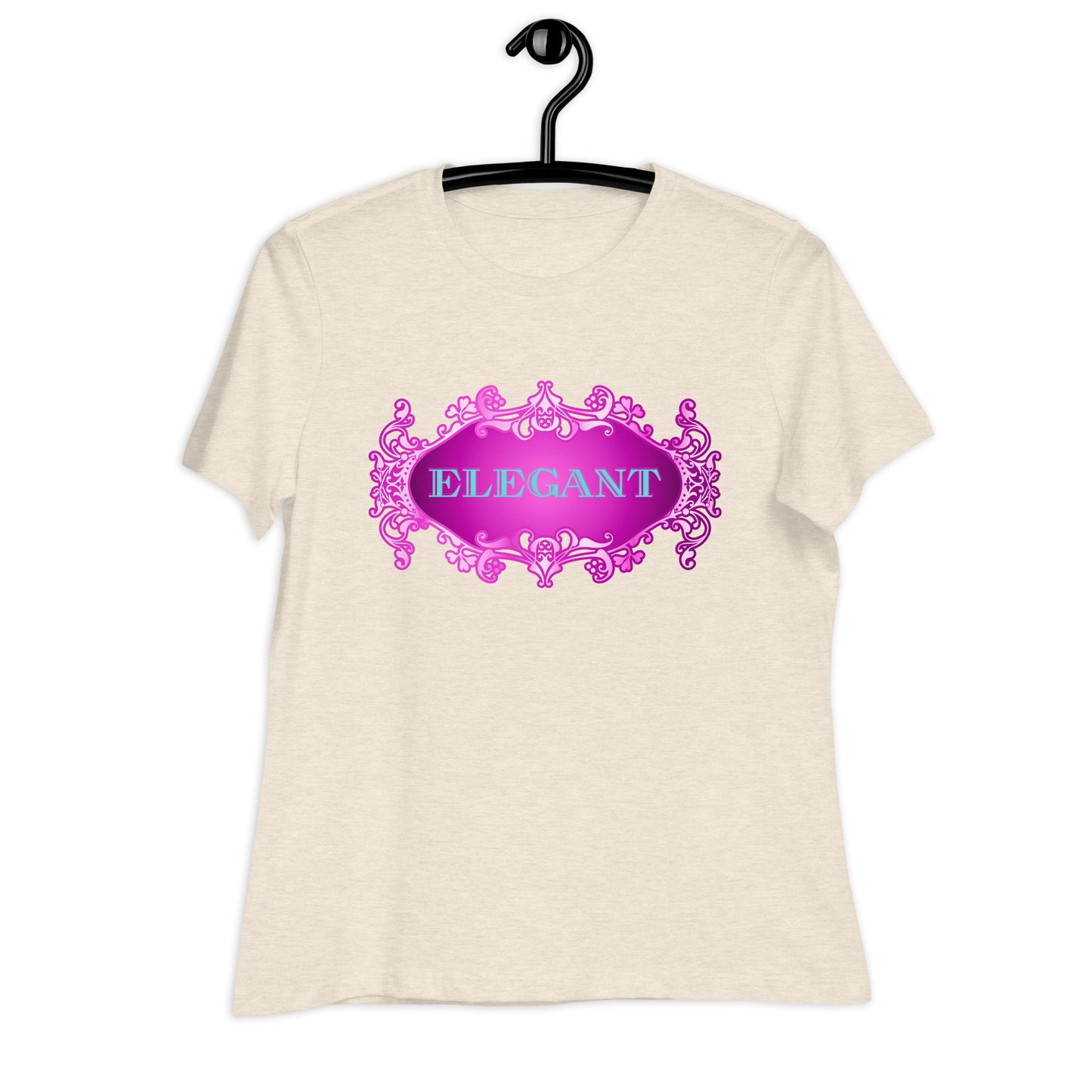 Elegant GOLDEN FRAME, CALMNESS DESIGNS, Creative Designer's, Women's Relaxed T-Shirt