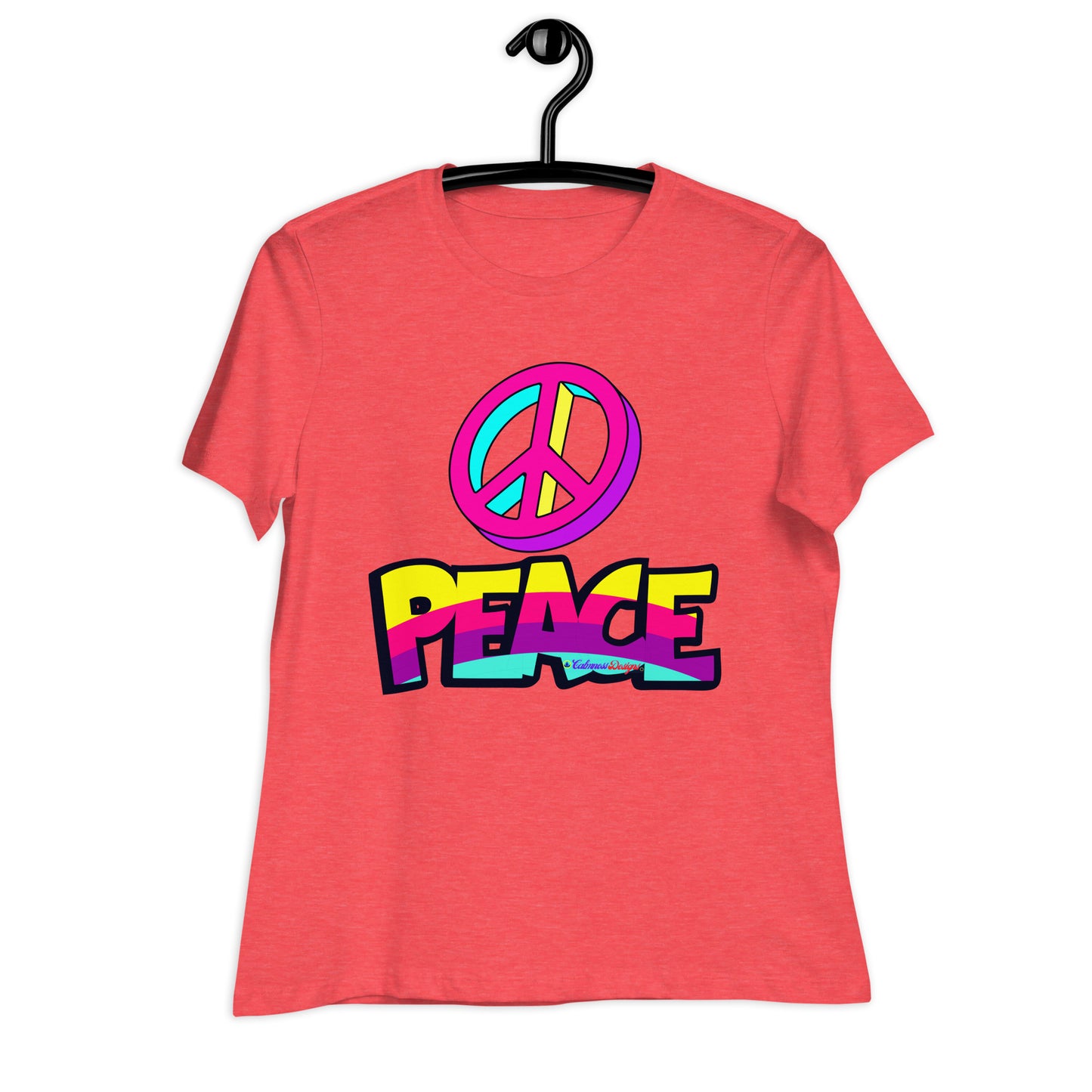 PEACE, PEACE-SIGN, Calmness Designs, Women's Relaxed T-Shirt