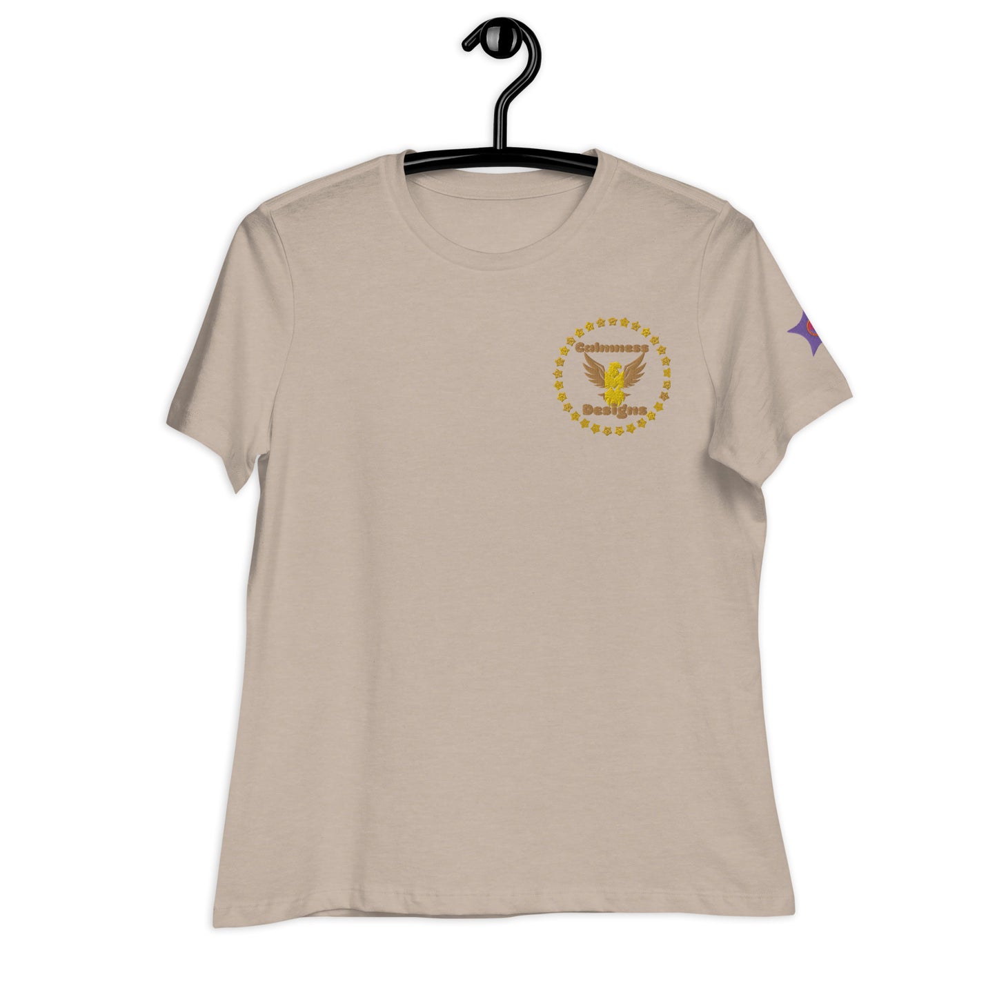 GOLDEN EAGLE, GOLDEN STAR BORDER, CALMNESS DESIGNS, Creative Designer's, Women's Relaxed T-Shirt