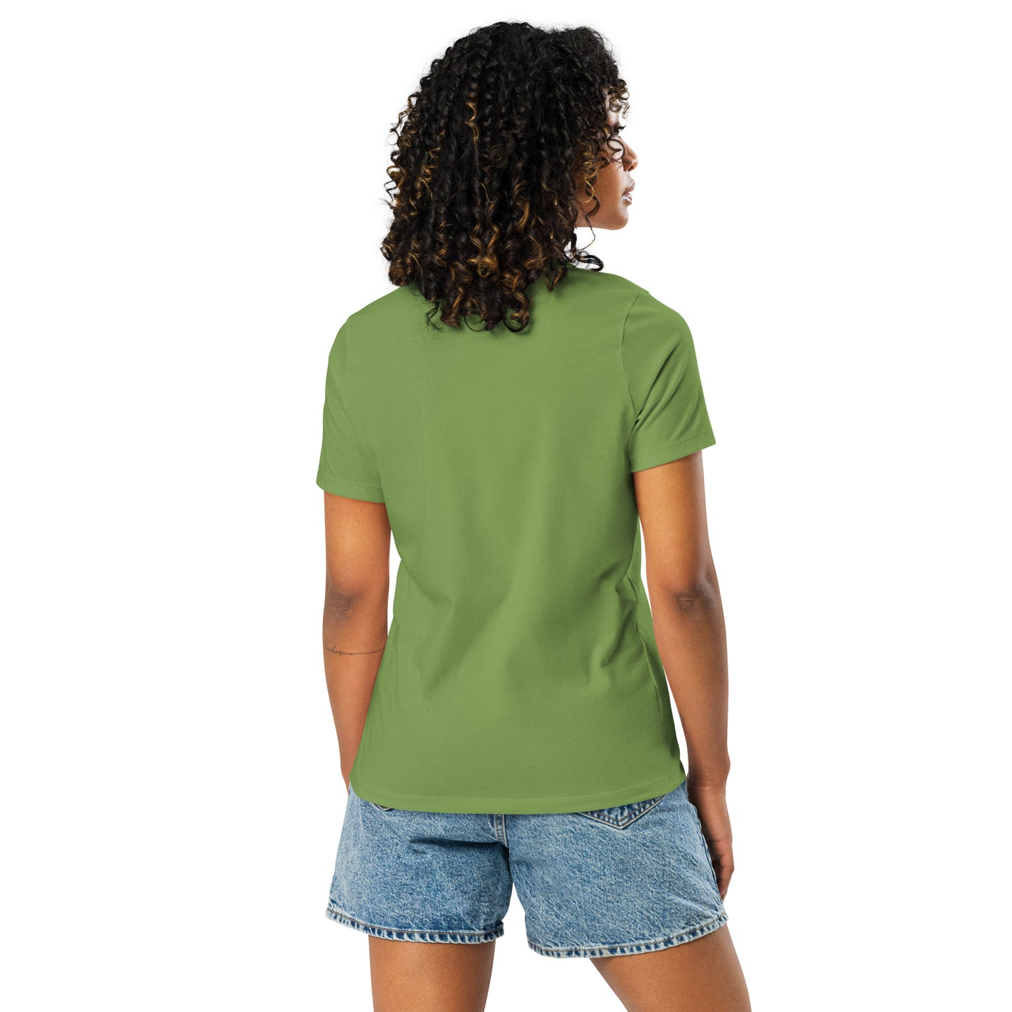 This Girl Glows Neon-Sign, Blue Triangle, CALMNESS DESIGNS, Creative Designer's, Women's Relaxed T-Shirt