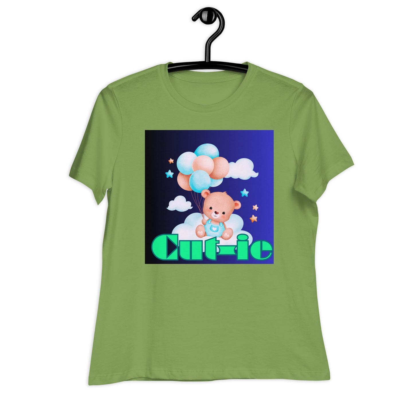 Cute Teddy Bear and Balloon, Calmness Designs, Creative Designs, Women's Relaxed T-Shirt