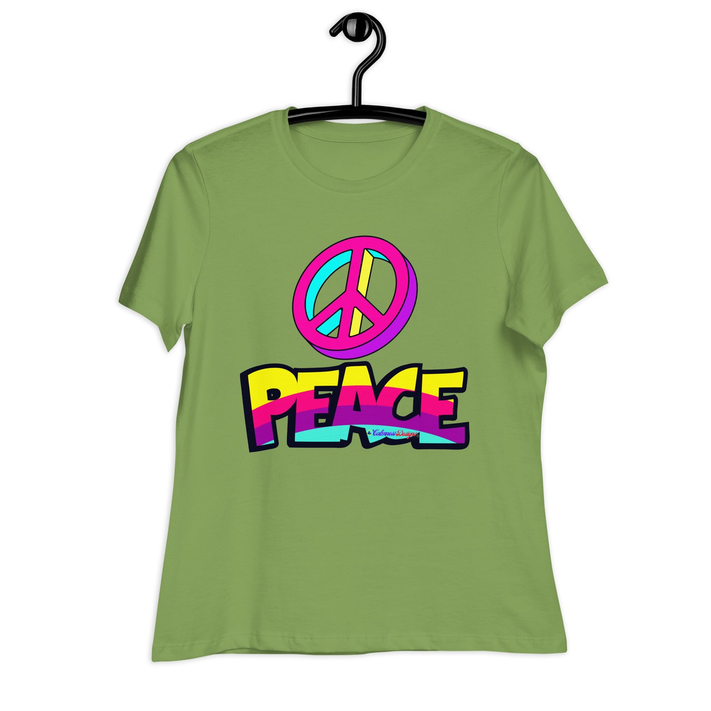 PEACE, PEACE-SIGN, Calmness Designs, Women's Relaxed T-Shirt